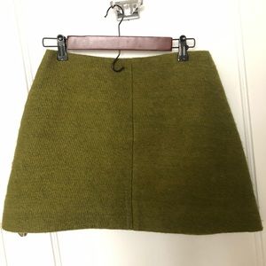 Tibi Wool A-Line Skirt